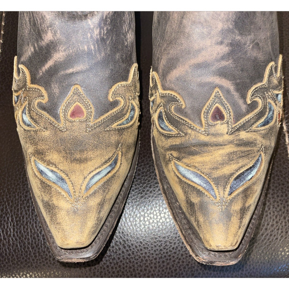 Dan Post Vtg. Bluebird Snip Toe Leather Western Cowboy Boots DP3544 Womens 7 M - Picture 13 of 15